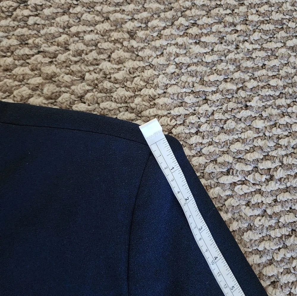 Christian Dior Vintage Navy Blue Wool Like Blazer Women's Size 4